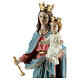 Estatua María Auxiliadora base efecto madera resina 20 cm s2