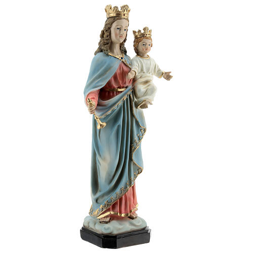 Statue Our Lady of Help Baby sceptre resin 30 cm 4