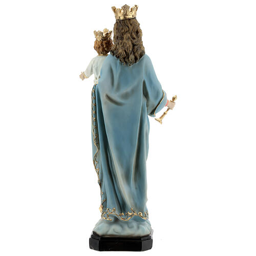 Imagem resina Nossa Senhora Auxiliadora com Menino Jesus, base cor madeira, 30 cm 5