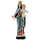 Imagem resina Nossa Senhora Auxiliadora com Menino Jesus, base cor madeira, 30 cm s2