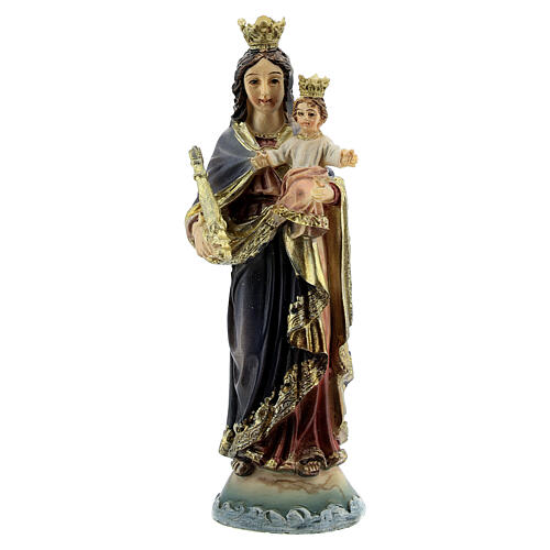 Statue Our Lady of Help resin 8.5 cm 1