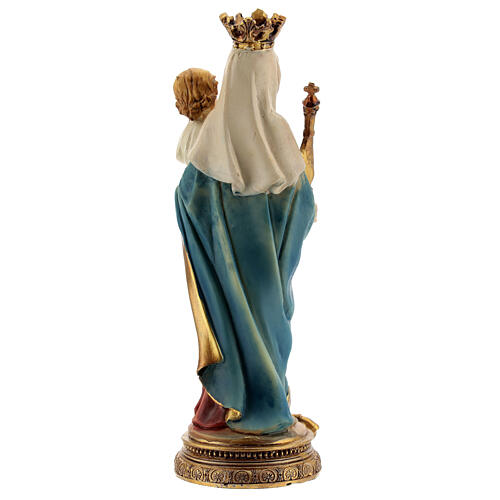 Imagem resina Nossa Senhora Auxiliadora com Menino Jesus globo azul 14,5 cm 4