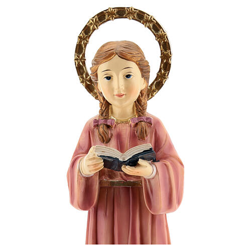 Statue of Child Mary with braids resin 20x6.5x6 cm 2