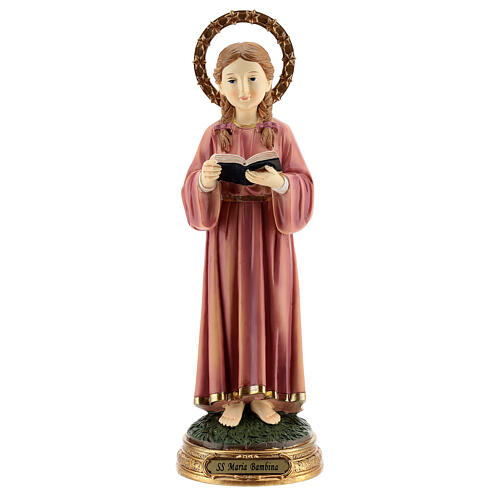 Baby Mary studying resin statue 30 cm 1