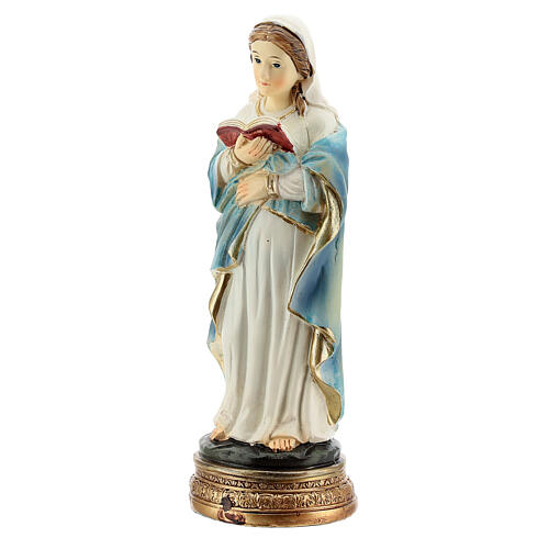 Pregnant Mary with book resin statue 12 cm 2