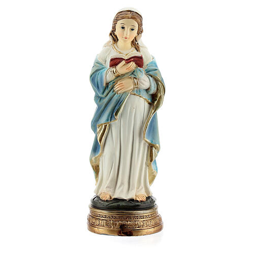 Pregnant Mary statue with book resin 12 cm 1