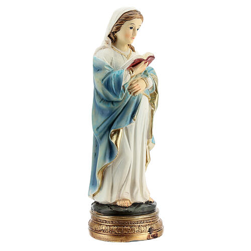 Pregnant Mary statue with book resin 12 cm 3