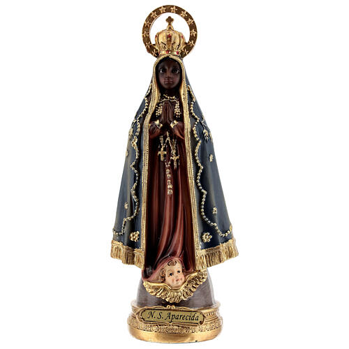 Statue aus Harz Unsere Liebe Frau von Aparecida Brasilien, 22 cm 1