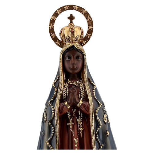 Nossa Senhora Aparecida com anjo imagem resina 31,5 cm 2
