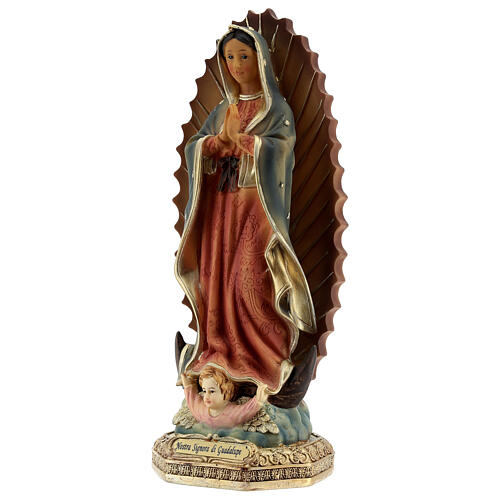 Nasza Pani z Guadalupe, podstawa barokowa, figura żywica 23 cm 3