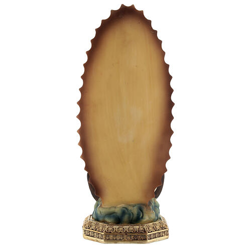Nossa Senhora de Guadalupe com base estilo barroco imagem resina 23 cm 5