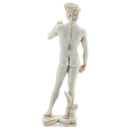 Marble-coloured Michelangelo's David resin statue 21 5