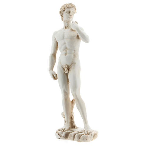 Statue David Michel-Ange couleur marbre 21 cm résine 3