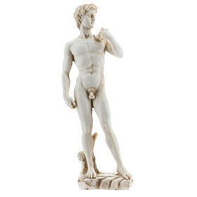 Statua David Michelangelo color marmo 21 cm resina