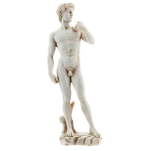Statue of David Michelangelo, marble color 21 cm in resin 1