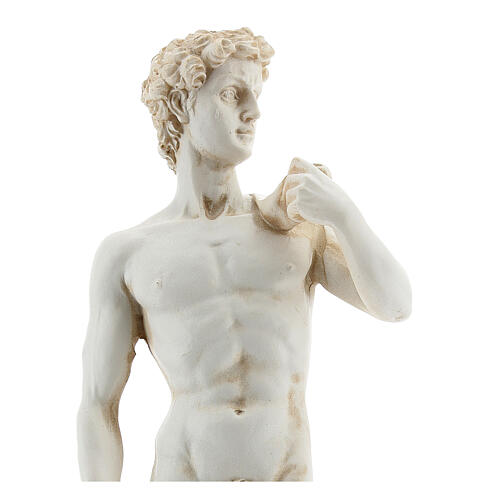 Statue of David Michelangelo, marble color 21 cm in resin 2