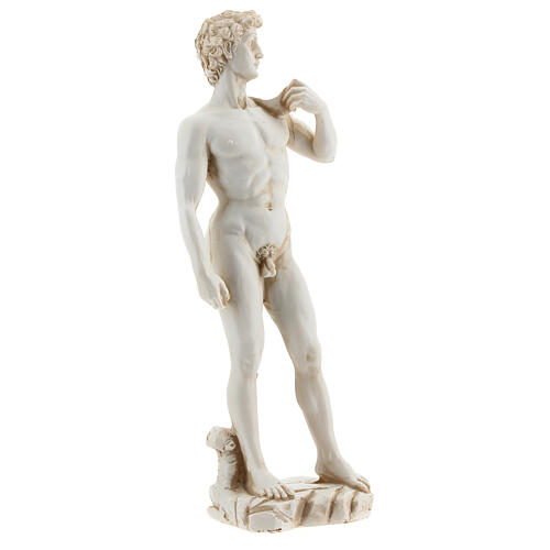 Statue of David Michelangelo, marble color 21 cm in resin 4