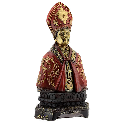 Statue aus Harz Januarius goldene Details, 20x10,5 cm 3