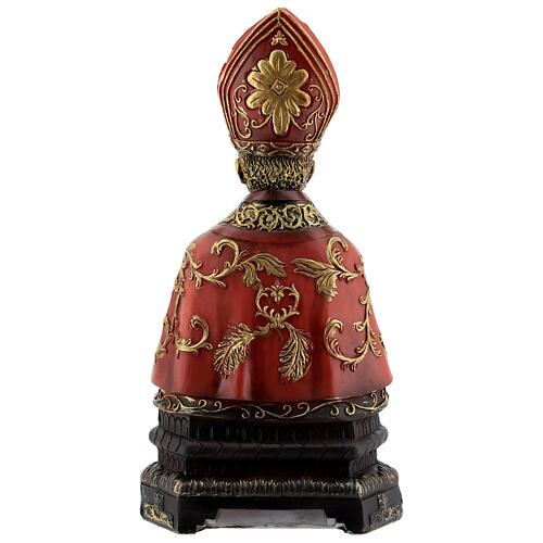 Saint Januarius bust with gold decor in resin 20x10.5 cm 4