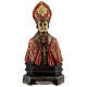 Saint Januarius bust with gold decor in resin 20x10.5 cm s1
