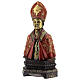 Saint Januarius bust with gold decor in resin 20x10.5 cm s2