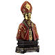 Saint Januarius bust with gold decor in resin 20x10.5 cm s3