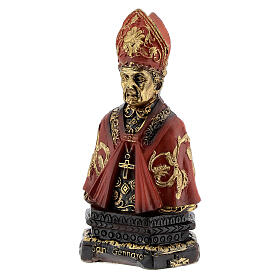 Bust of St Januarius with resin and name on base 8 cm