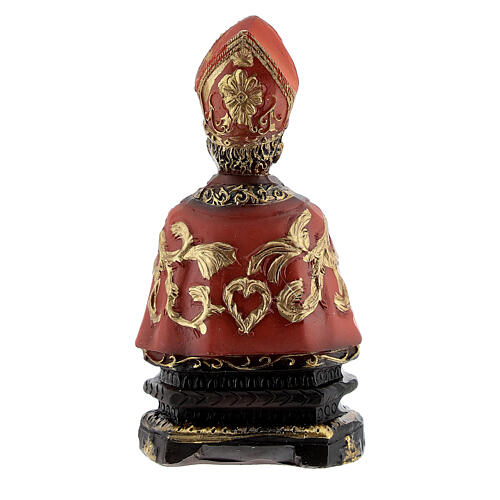 Bust of St Januarius with resin and name on base 8 cm 4