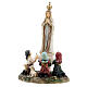 Madonna Fatima bambini agnelli statua resina 14 cm s2