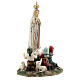Madonna Fatima bambini agnelli statua resina 14 cm s3
