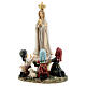 Fatima statue with little children 16 cm in painted resin s2
