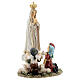 Fatima statue with little children 16 cm in painted resin s3
