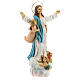 Assumption of Mary statue with angels in resin 18x12x6 cm s4
