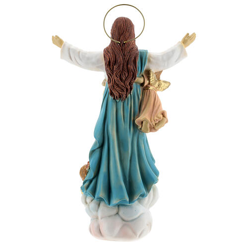 Nossa Senhora da Assunção com anjos imagem resina 29,5 cm 5