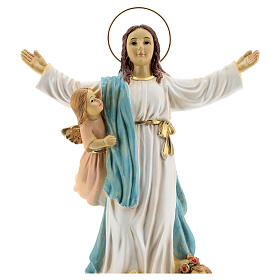 Our Lady of Assumption statue with angels, resin 30 cm