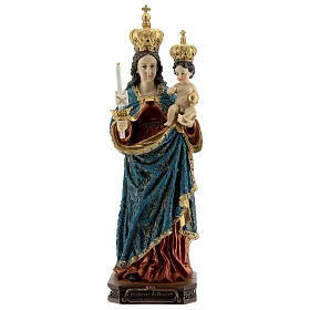 Statua Madonna di Bonaria con Bambino resina 31,5 cm