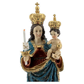 Statua Madonna di Bonaria con Bambino resina 31,5 cm