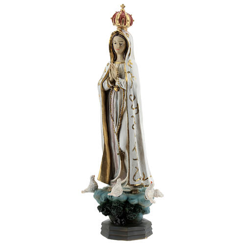 Our Lady of Fatima praying resin statue 30 cm 3