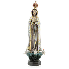 Notre-Dame de Fatima en prière statue résine 30 cm