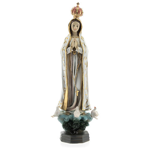Madonna Fatimska w modlitwie figura żywica 30 cm 1