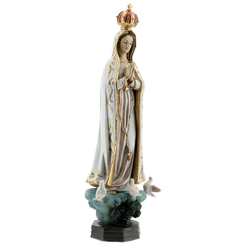 Madonna Fatimska w modlitwie figura żywica 30 cm 4