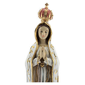 Nossa Senhora de Fátima com pombas imagem resina 30 cm
