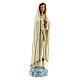 Estatua Virgen Fátima vestidos blancos sin corona resina 30 cm s4