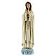 Statue Notre-Dame de Fatima robe blanche sans couronne résine 30 cm s1