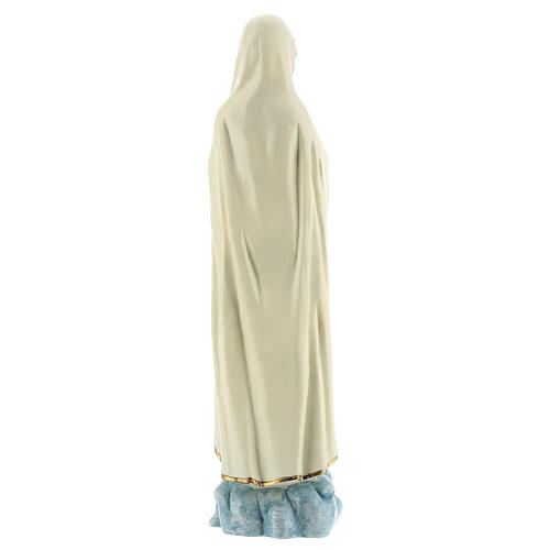 Statua Madonna Fatima vesti bianche senza corona resina 30 cm 5