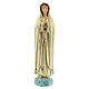 Nossa Senhora de Fátima com manto branco estrela dourada sem coroa resina 20 cm s1