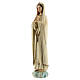 Nossa Senhora de Fátima em oração com manto branco e estrela dourada resina 12 cm s2