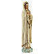 Nossa Senhora de Fátima em oração com manto branco e estrela dourada resina 12 cm s3