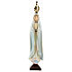 Our Lady of Fatima gold crown resin statue 12 cm s1