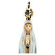 Virgen Fátima corona dorada estatua resina 20 cm s2